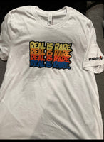 "Real is rare" Multi logo Tee